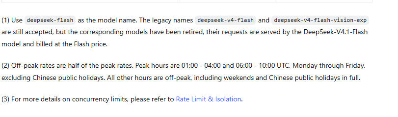 DeepSeek documentation explaining the deepseek-flash API name and legacy Flash aliases